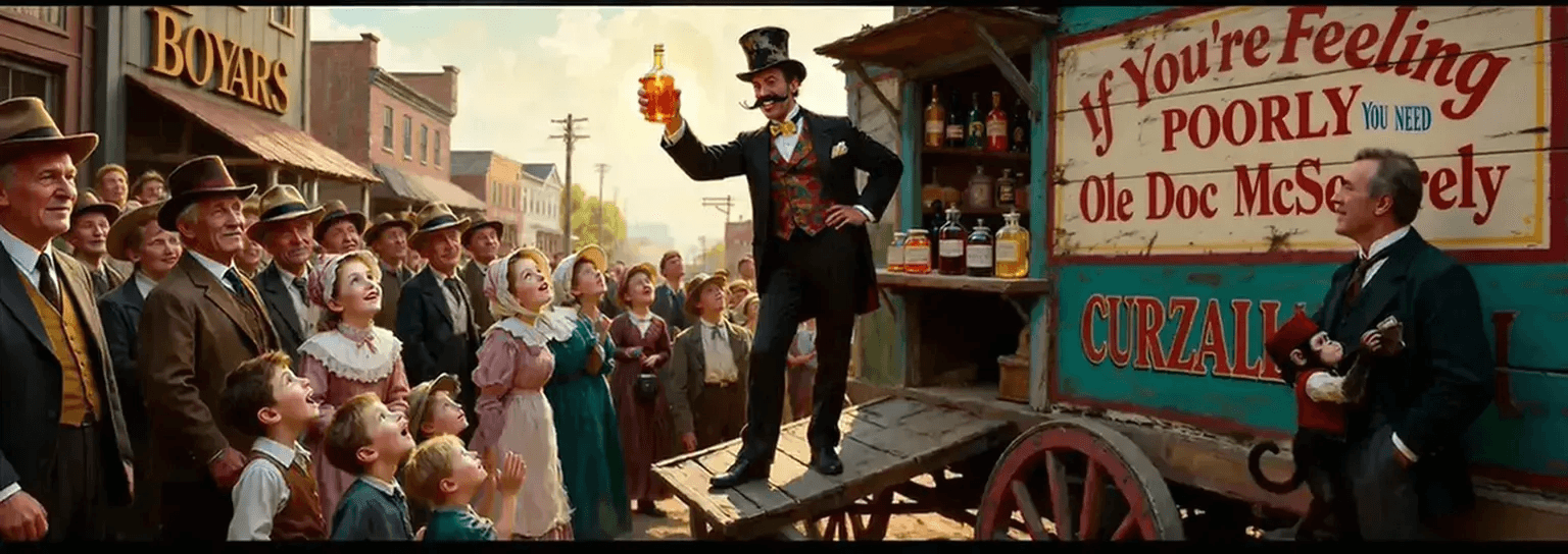 The Snake Oil Salesman Never Left Town